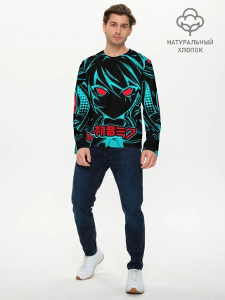 Мужской лонгслив базовый / Мику Хацунэ / Hatsune Miku