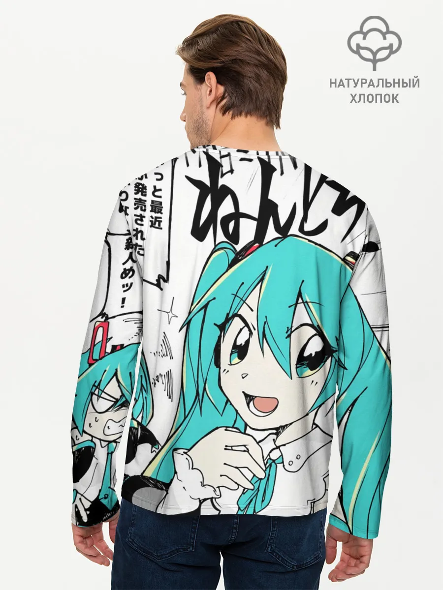Мужской лонгслив базовый / Hatsune Miku