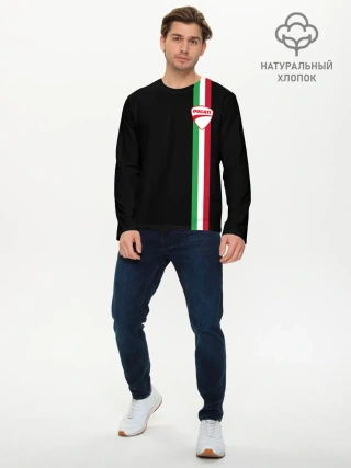 Мужской лонгслив базовый / DUCATI MOTOCYCLE ITALY LINE