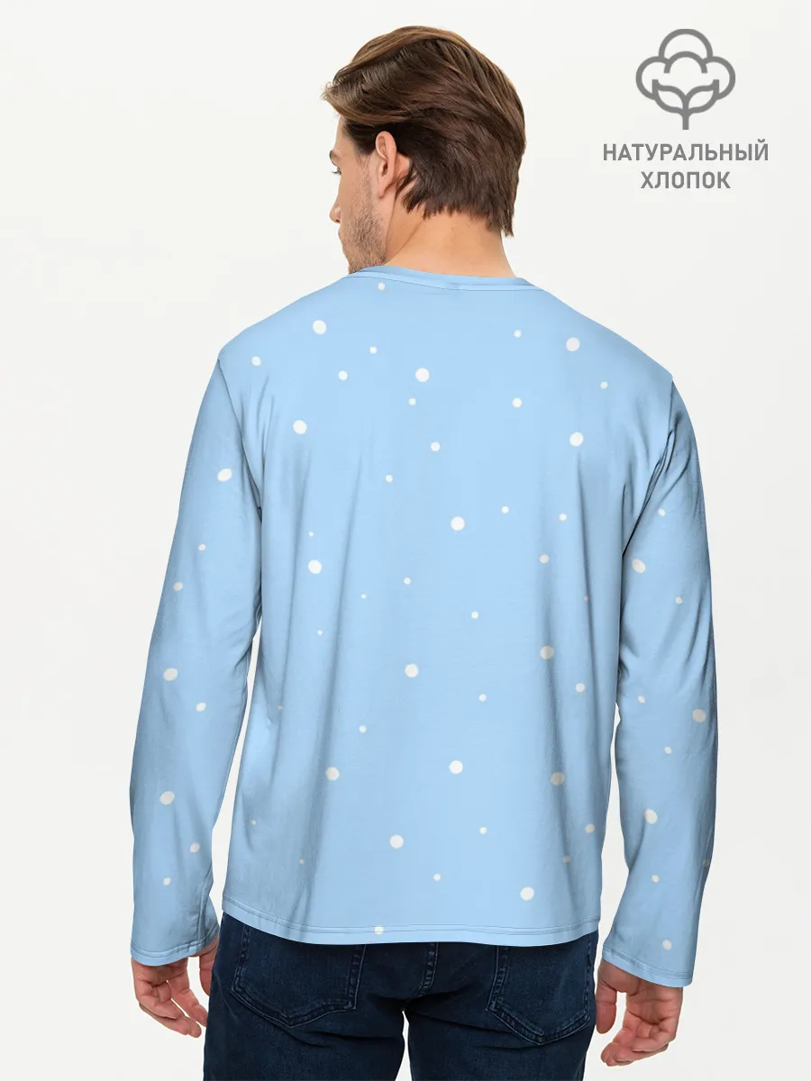 Мужской лонгслив базовый / С Рождеством! Совы