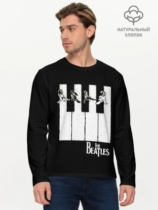 Мужской лонгслив базовый / THE BEATLES ЗНАМЕНИТАЯ КАРТИНКА