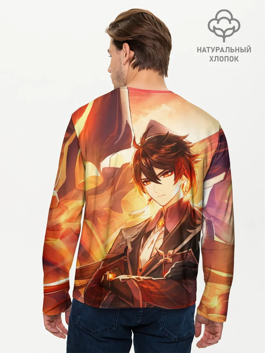 Мужской лонгслив базовый / Genshin Impact: Zhongli