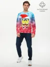 Мужской лонгслив базовый / Новогодний Спанч Боб