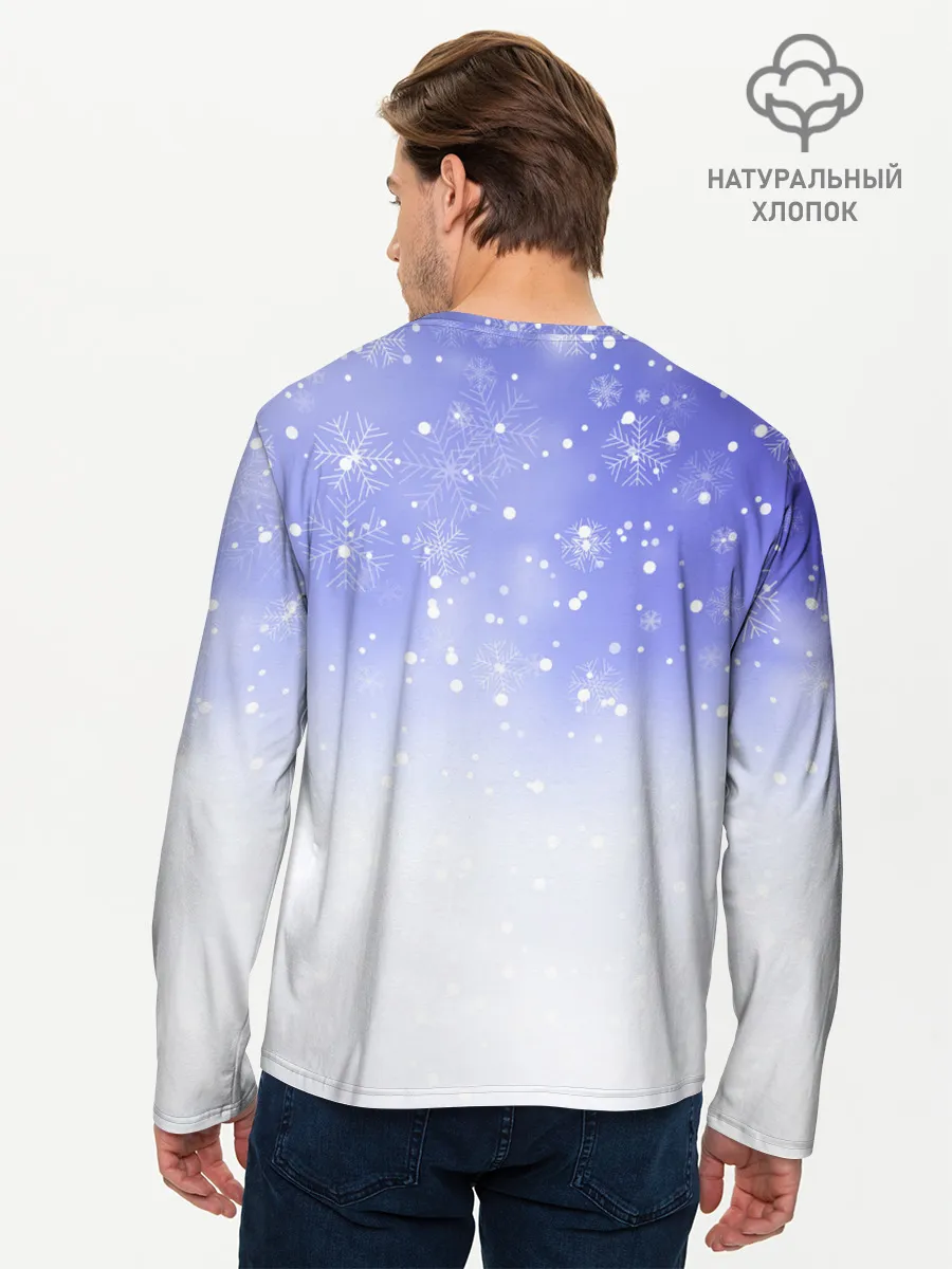 Мужской лонгслив базовый / Новогодний Лабрадор / New Years Labrador