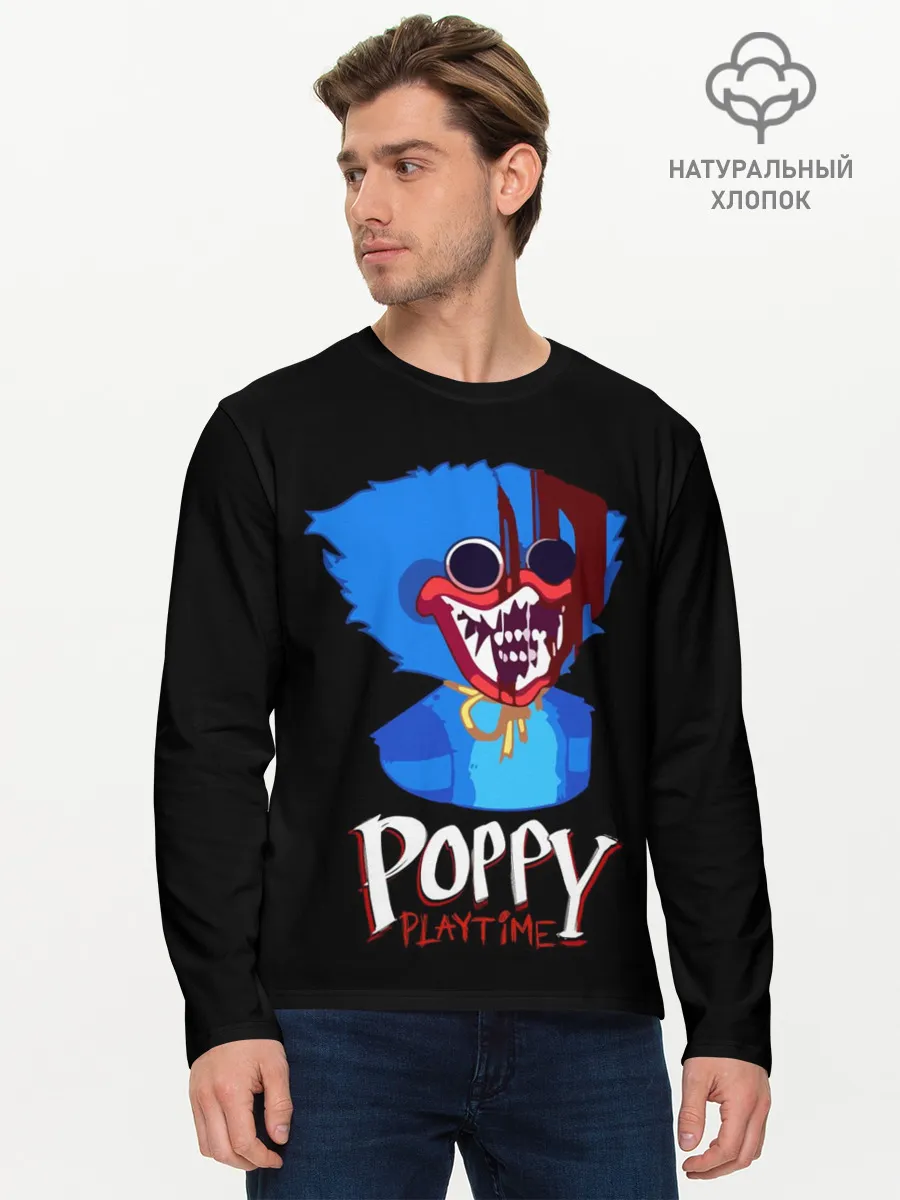 Мужской лонгслив базовый / Poppy Playtime, Huggy Wuggy