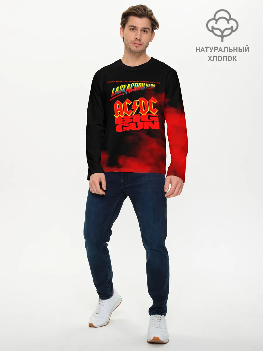Мужской лонгслив базовый / AC/DC - BIG GUN