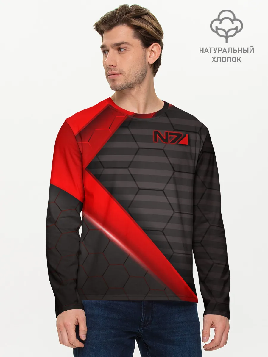 Мужской лонгслив базовый / MASS EFFECT N7 | МАСС ЭФФЕКТ Н7