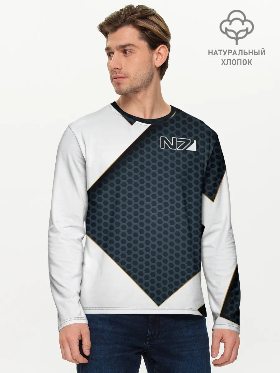 Мужской лонгслив базовый / Mass Effect N7