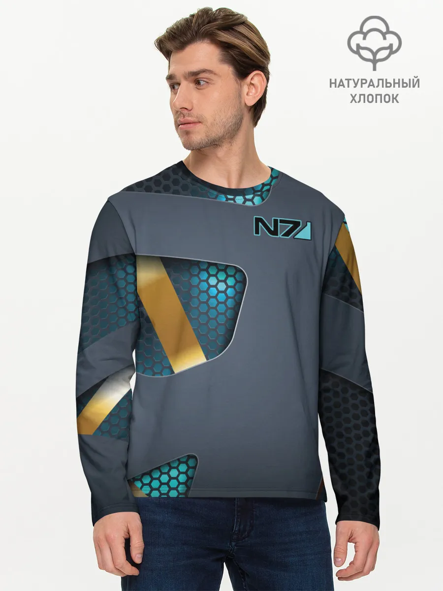 Мужской лонгслив базовый / MASS EFFECT N7 | МАСС ЭФФЕКТ Н7