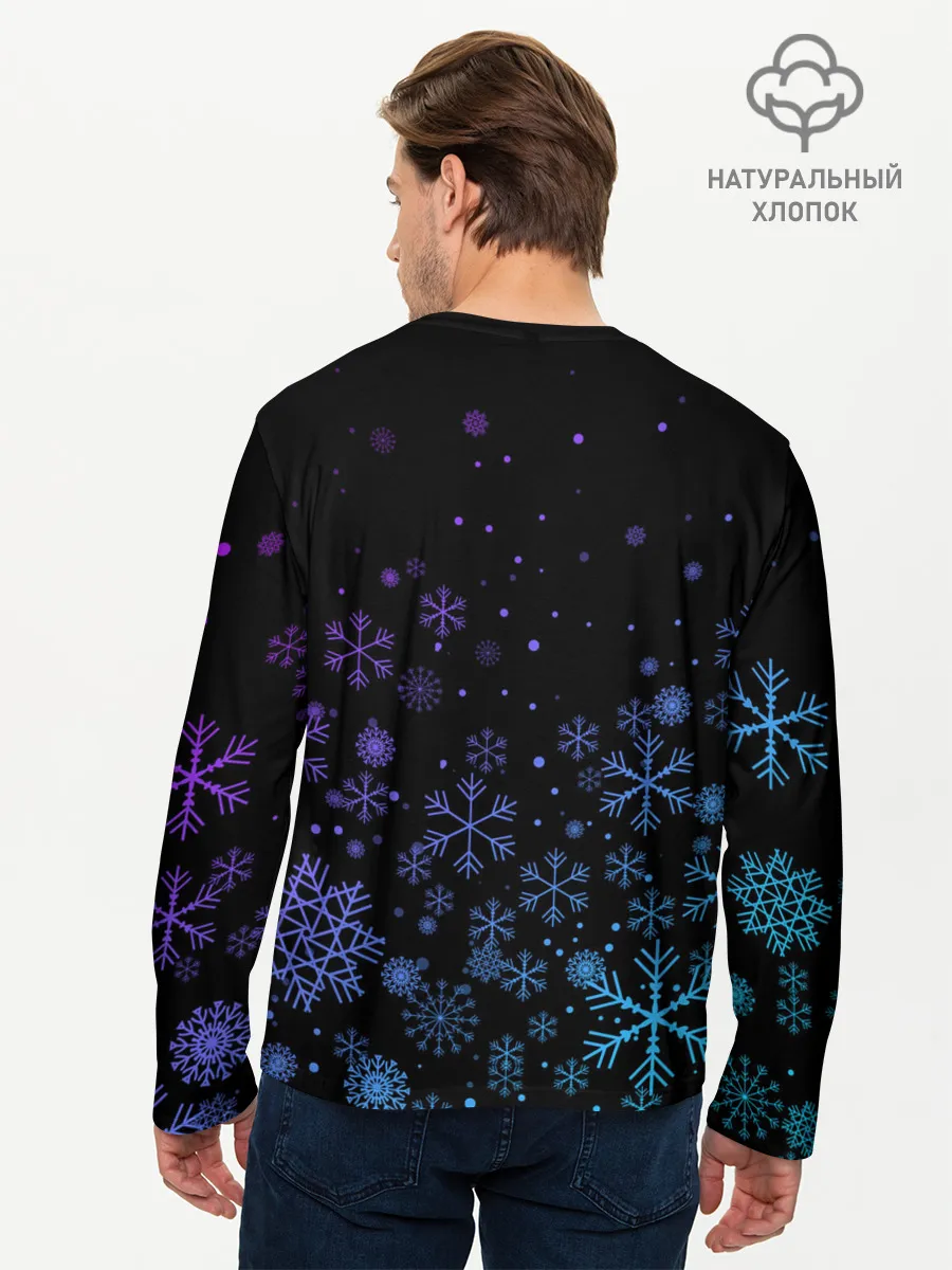 Мужской лонгслив базовый / FORTNITE НОВОГОДНИЙ.