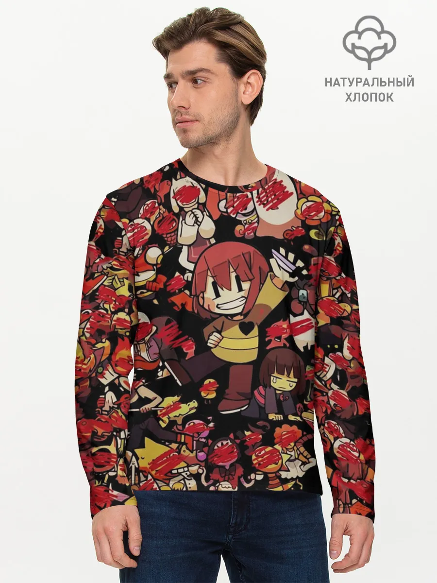 Мужской лонгслив базовый / UNDERTALE CHARA