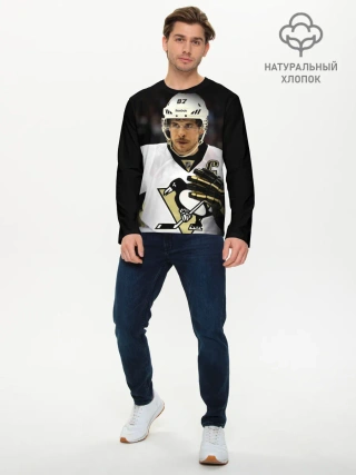 Мужской лонгслив базовый / Сидни Кросби