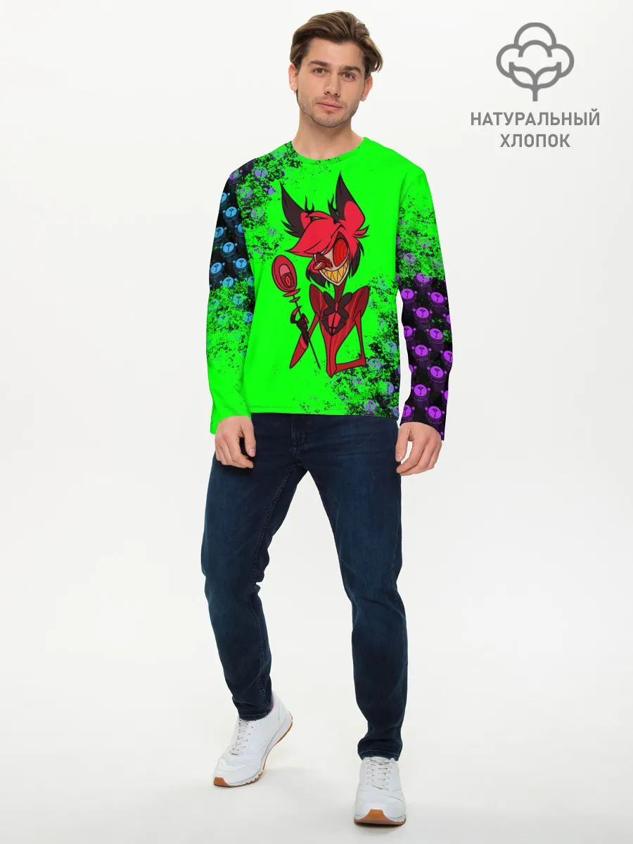 Мужской лонгслив базовый / Hazbin Hotel Alastor