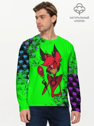 Мужской лонгслив базовый / Hazbin Hotel Alastor