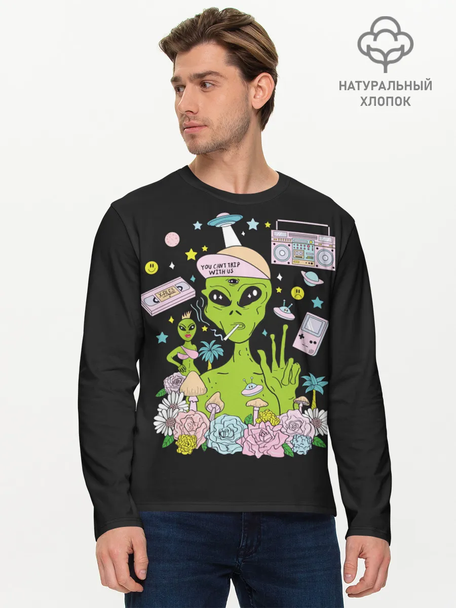 Мужской лонгслив базовый / I want to believe