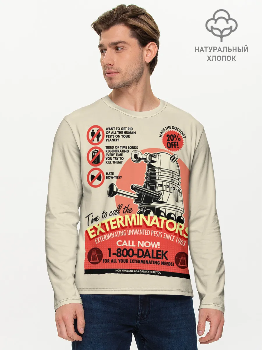 Мужской лонгслив базовый / Doctor Who