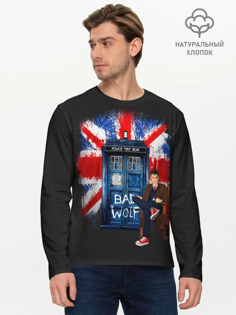 Мужской лонгслив базовый / Doctor Who