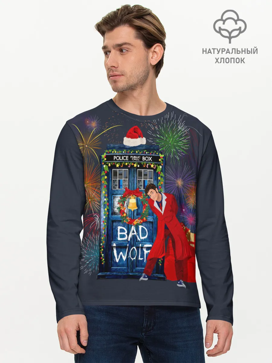 Мужской лонгслив базовый / Doctor Who