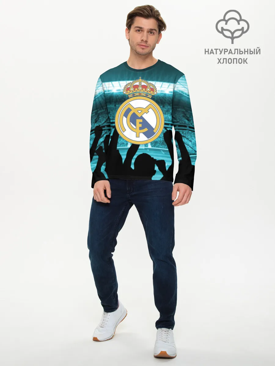 Мужской лонгслив базовый / Real Madrid