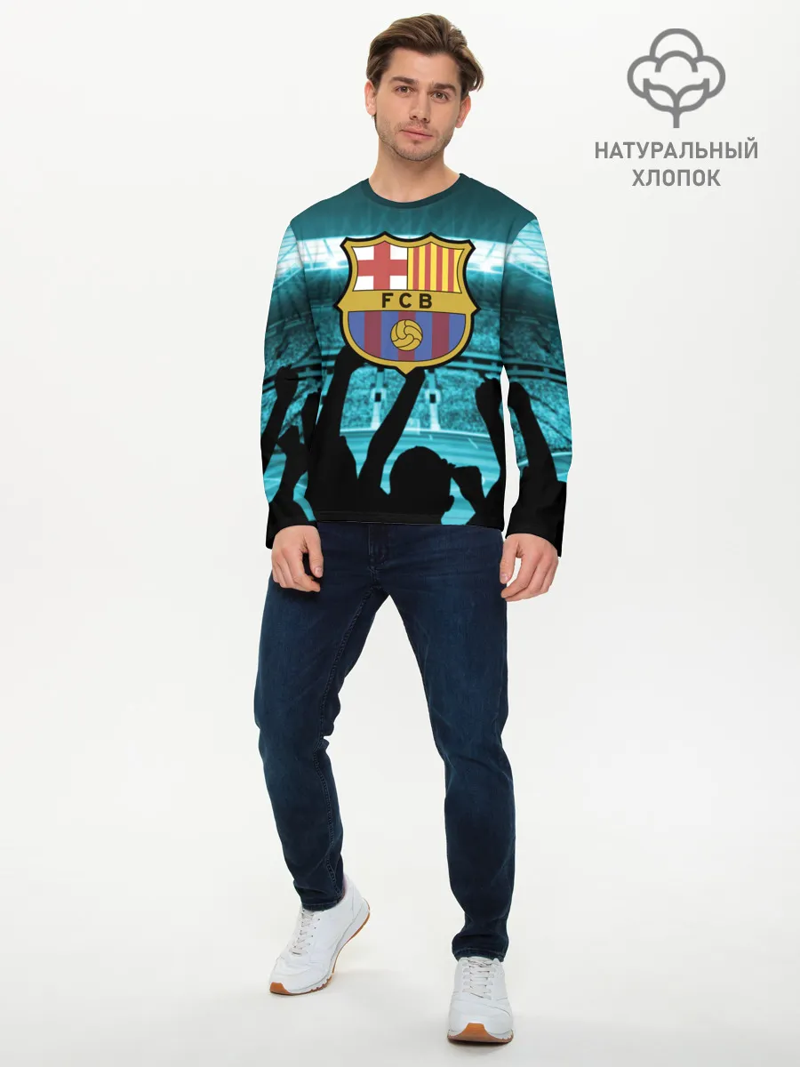 Мужской лонгслив базовый / Barcelona