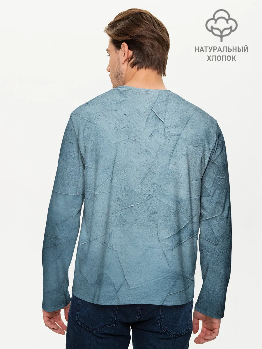 Мужской лонгслив базовый / Оттенки синего