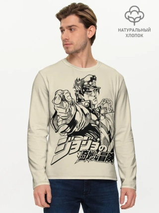 Мужской лонгслив базовый / Приключения ДжоДжо