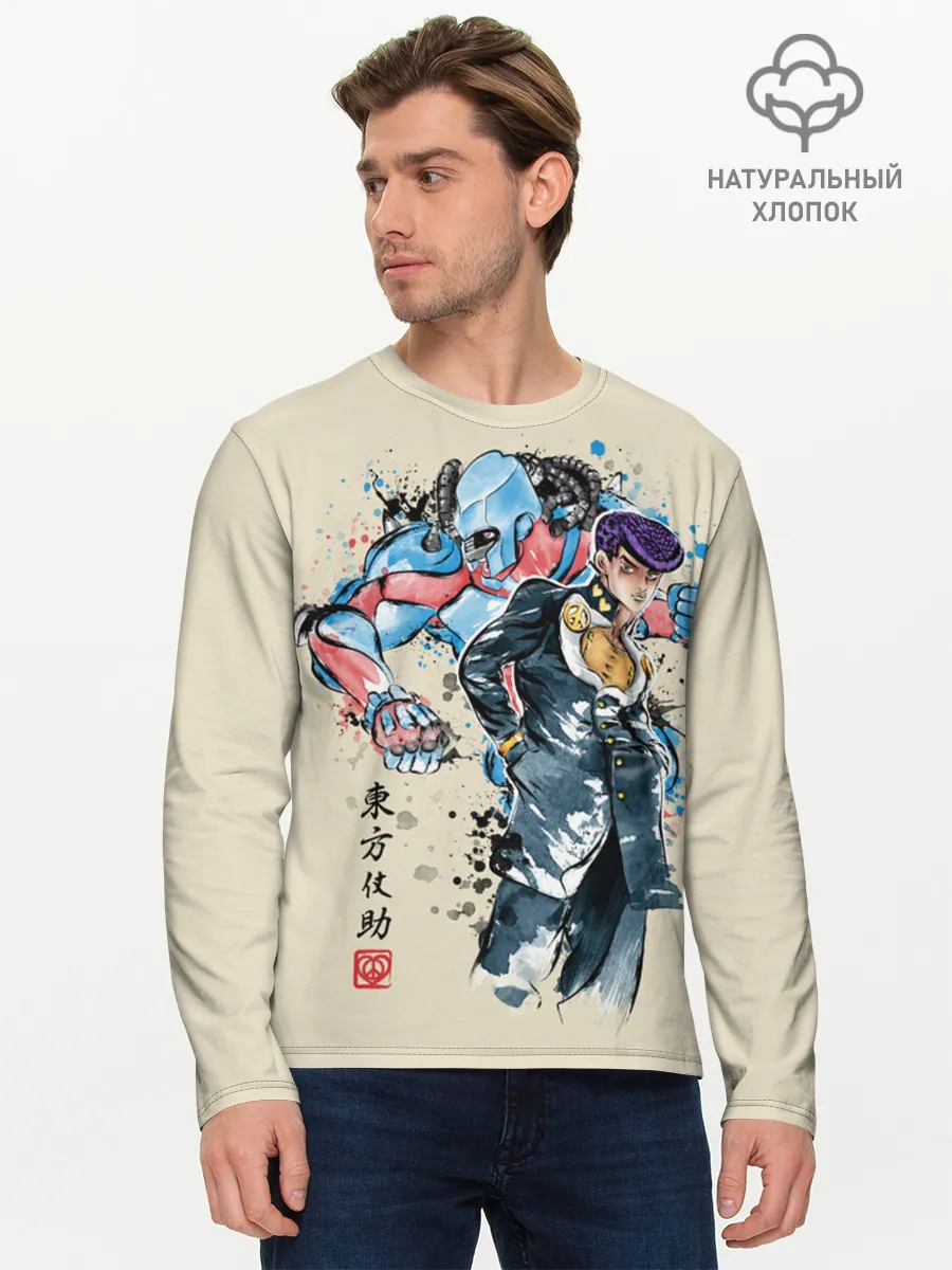 Мужской лонгслив базовый / Приключения ДжоДжо