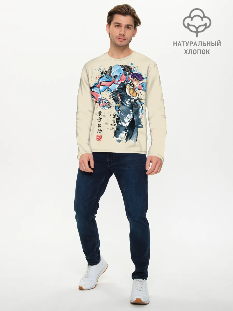 Мужской лонгслив базовый / Приключения ДжоДжо