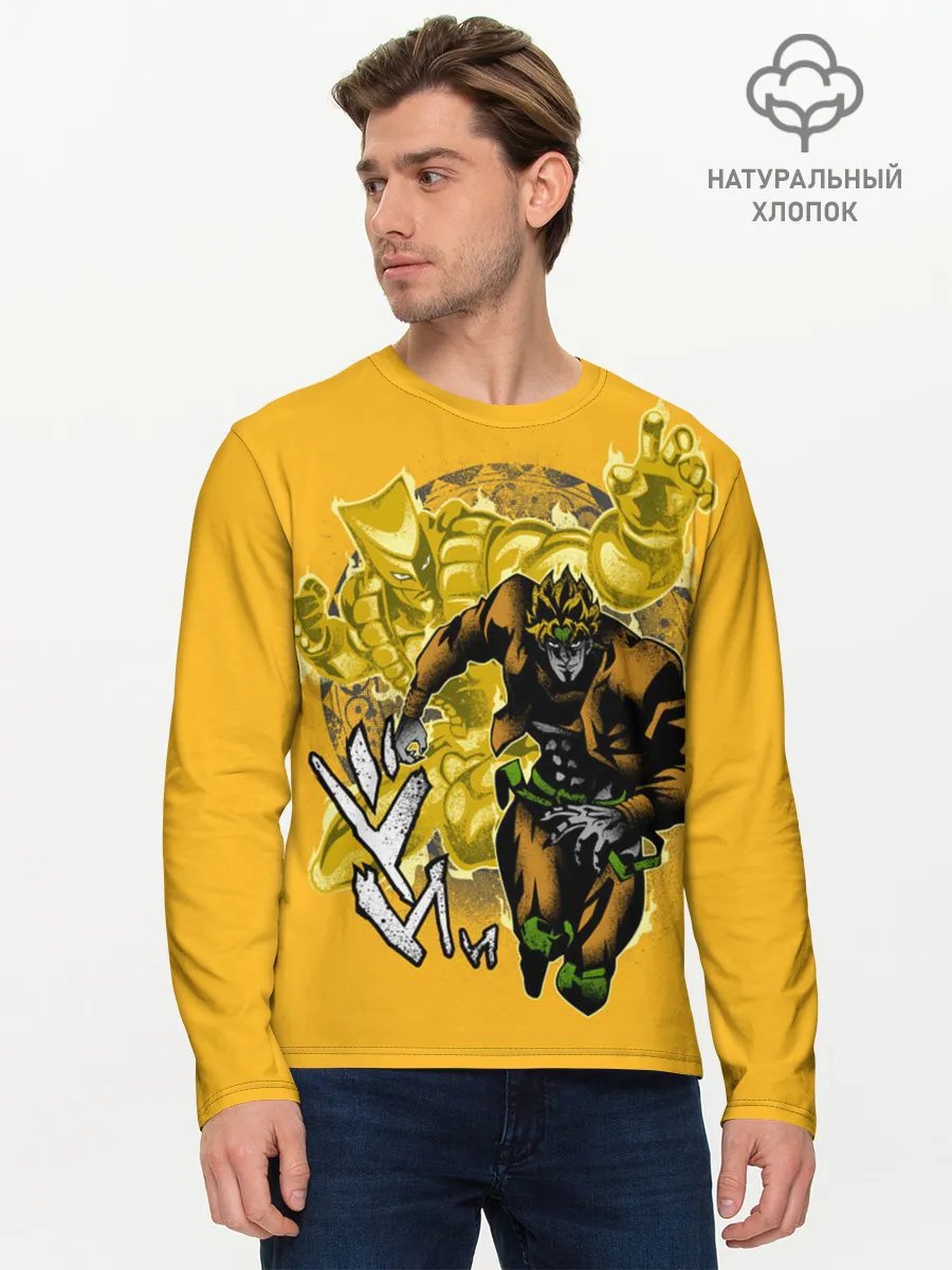 Мужской лонгслив базовый / Приключения ДжоДжо