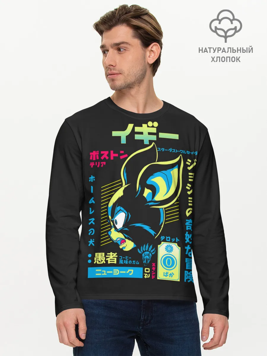 Мужской лонгслив базовый / Приключения ДжоДжо