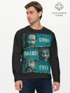 Мужской лонгслив базовый / Good, Badass, Evil