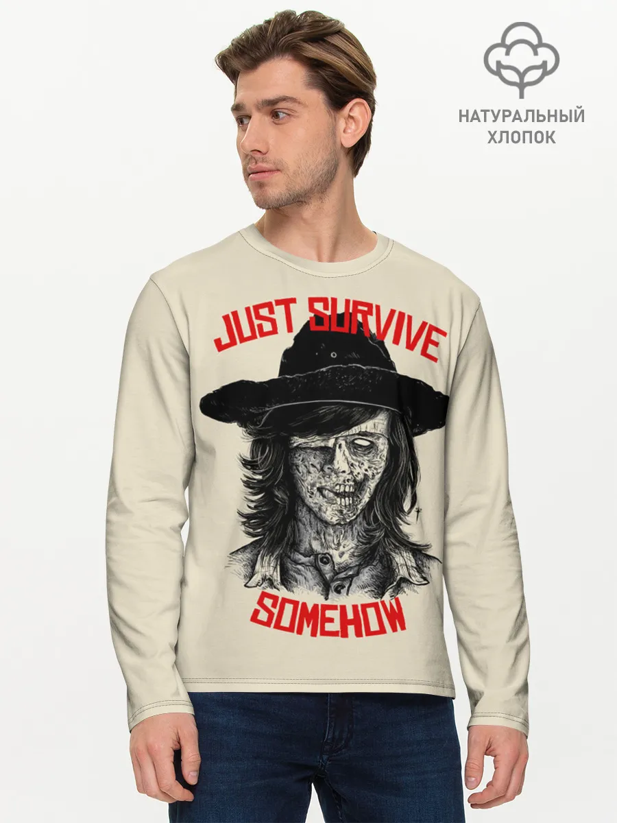 Мужской лонгслив базовый / Gust survive smehow