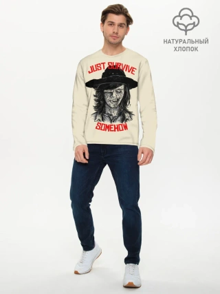 Мужской лонгслив базовый / Gust survive smehow