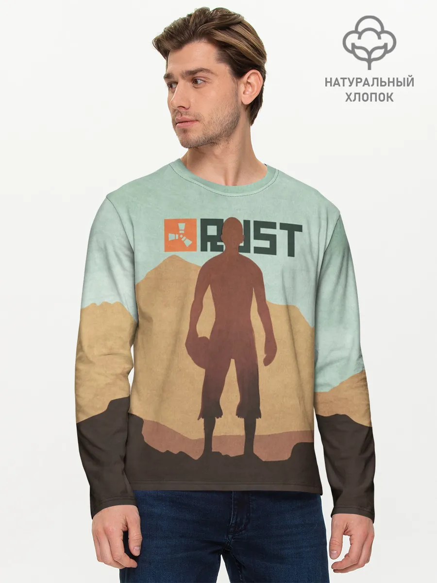 Мужской лонгслив базовый / Rust