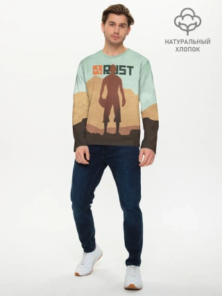 Мужской лонгслив базовый / Rust