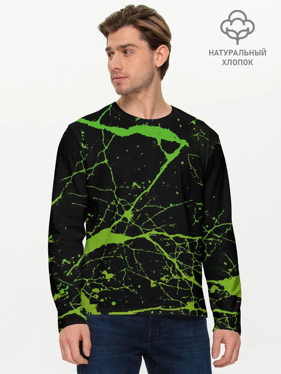 Мужской лонгслив базовый / Брызги Красок