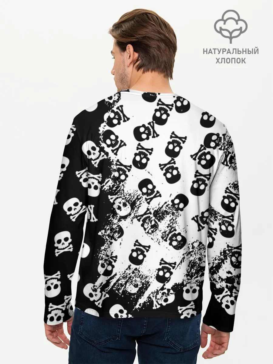 Мужской лонгслив базовый / Черепа
