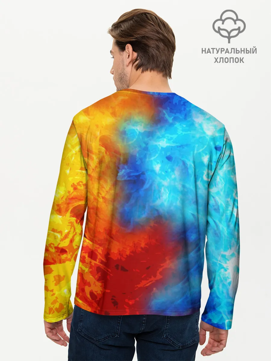 Мужской лонгслив базовый / Битва огней x Драконы