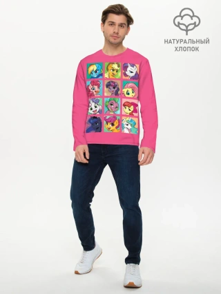 Мужской лонгслив базовый / My little pony