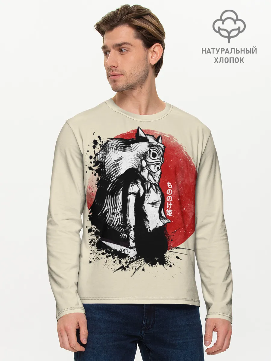 Мужской лонгслив базовый / Принцесса Мононоке
