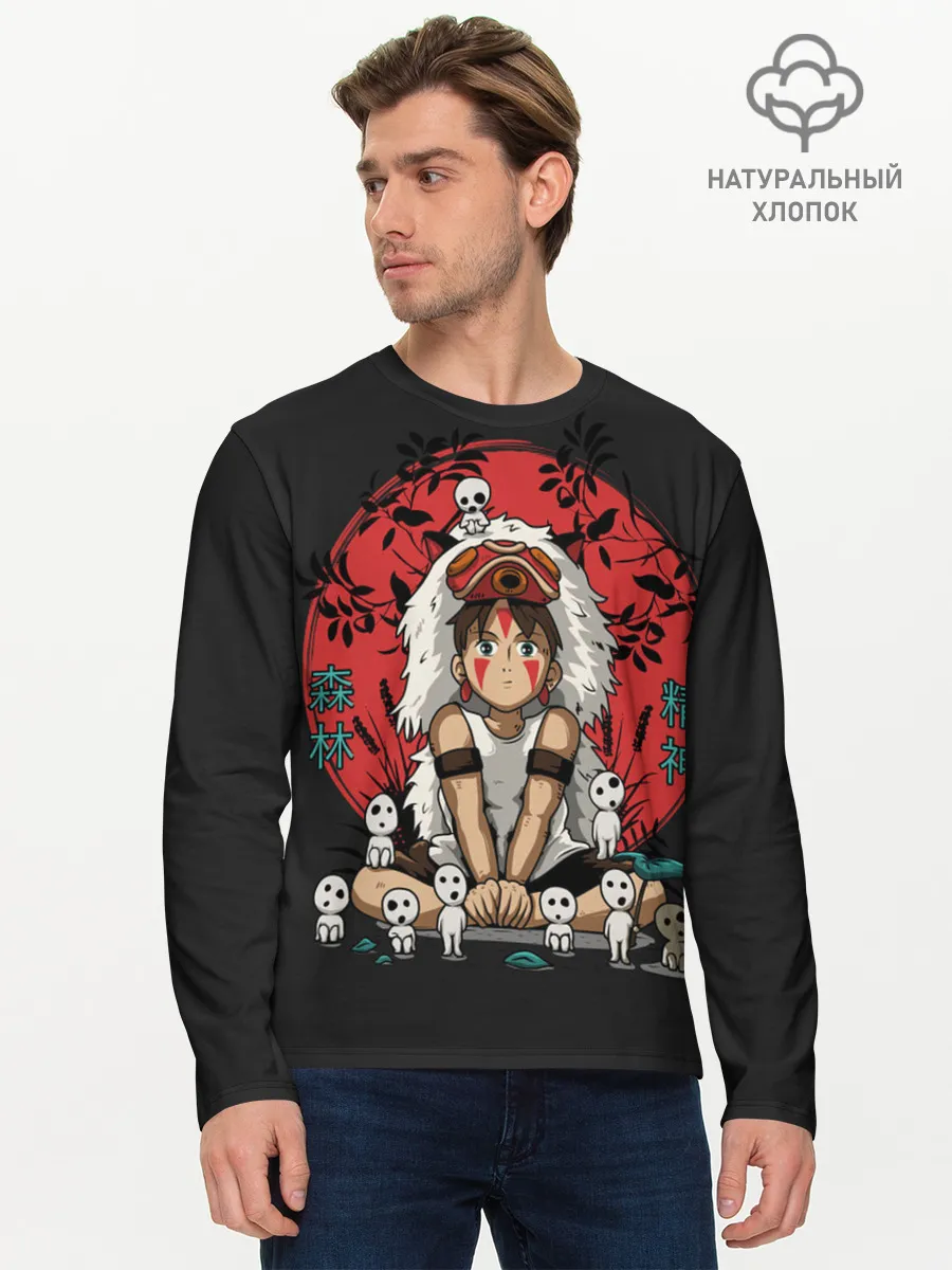 Мужской лонгслив базовый / Princess Mononoke