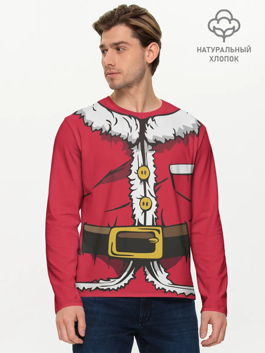 Мужской лонгслив базовый / Санта