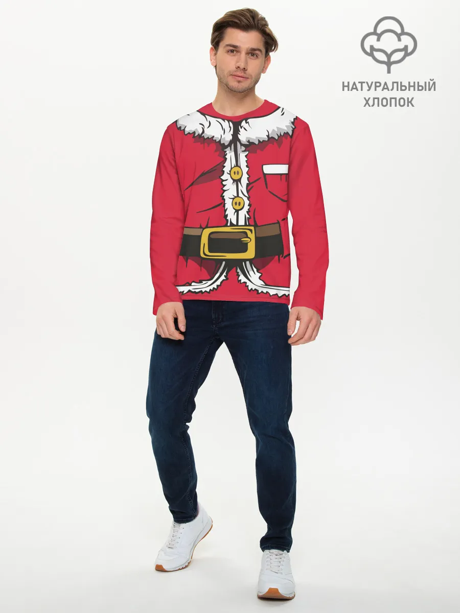 Мужской лонгслив базовый / Санта