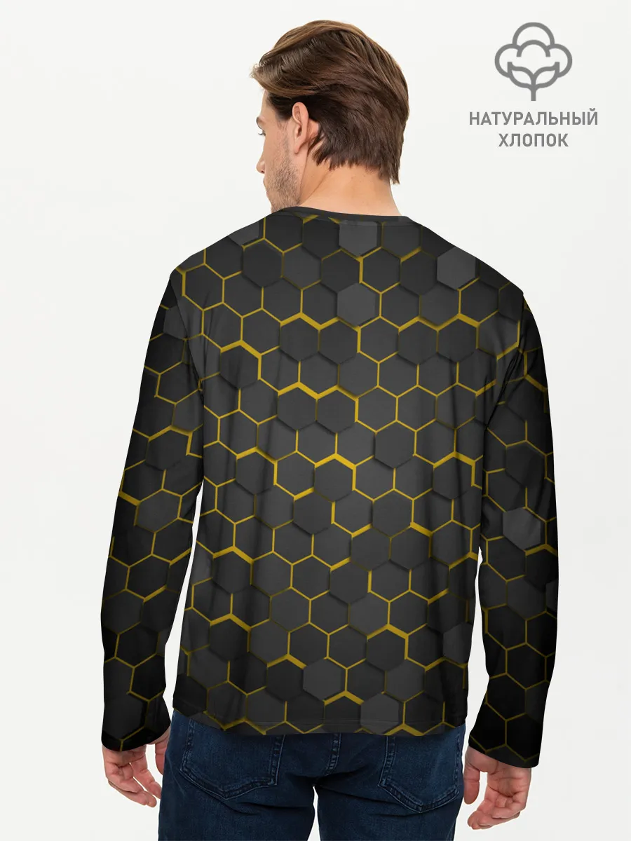 Мужской лонгслив базовый / OCTAGON желтый