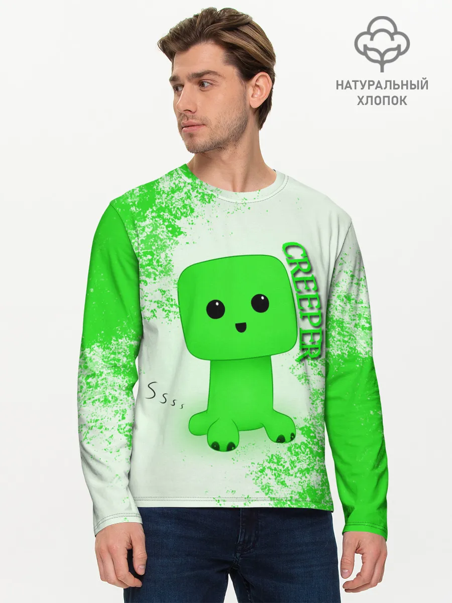 Мужской лонгслив базовый / MINECRAFT CREEPER