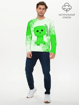 Мужской лонгслив базовый / MINECRAFT CREEPER