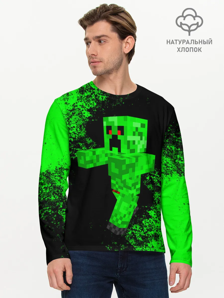Мужской лонгслив базовый / MINECRAFT