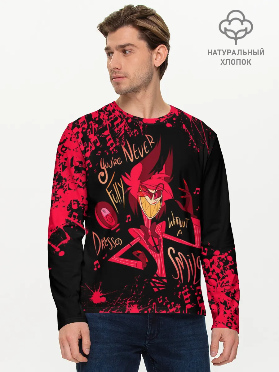 Мужской лонгслив базовый / HAZBIN HOTEL ALASTOR.