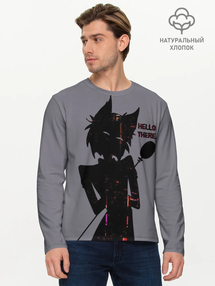 Мужской лонгслив базовый / Отель Хазбин