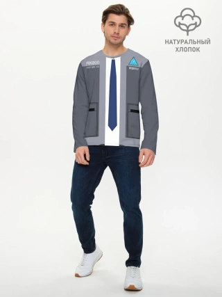 Мужской лонгслив базовый / Detroit:become